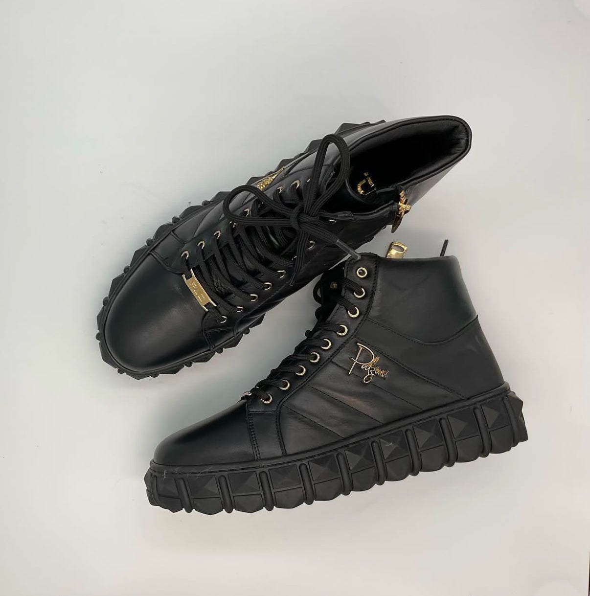 “NOCTEM NERO” HIGH-TOP IN CALFSKIN LEATHER